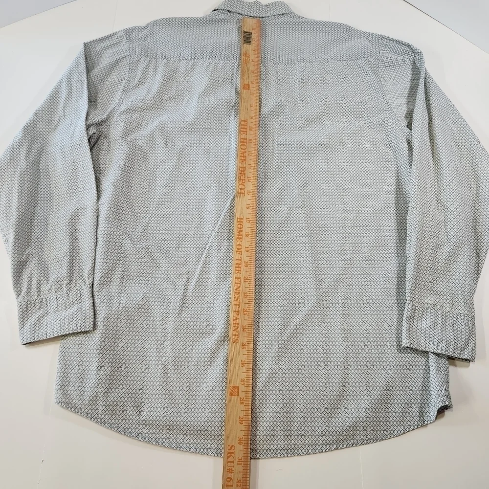 Wrangler Jeans Co. Western Shirt Men's Size Large White Button Front Long Sleeve